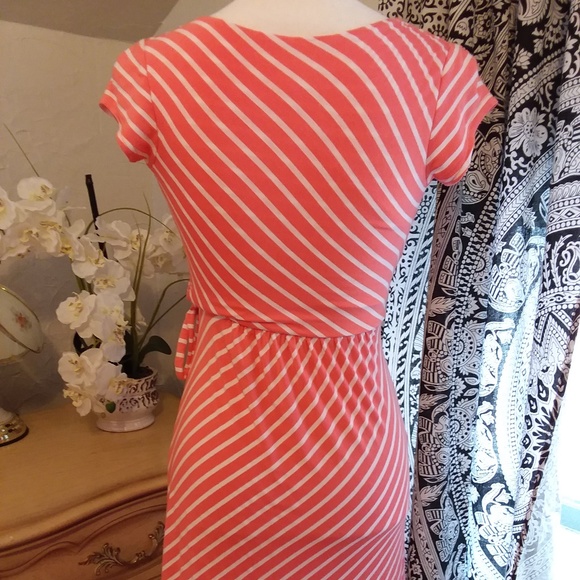 Gilli Peach Striped Dress Sz XS - Picture 4 of 5
